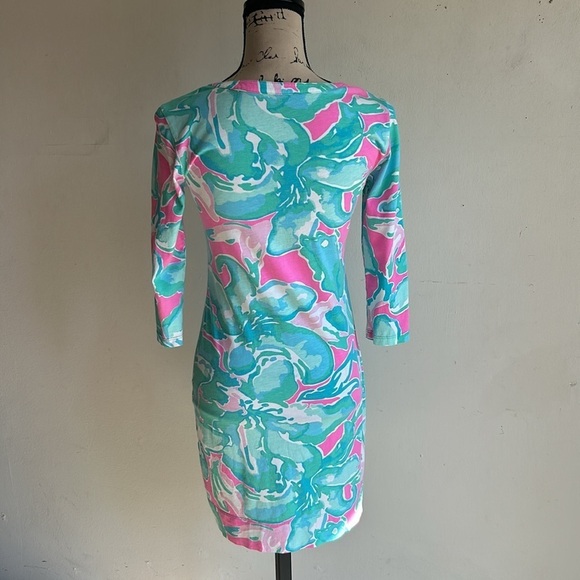 Lilly Pulitzer Alessia Tropical Pink Sands Dress Size XS - Picture 9 of 12